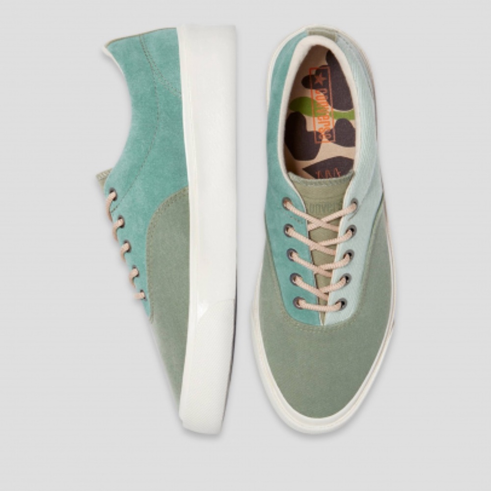 NEW NWOT Converse Unisex Jungle Cloth Skidgrip Low Top. Green. Men 10 Women 11.5 - Picture 6 of 11